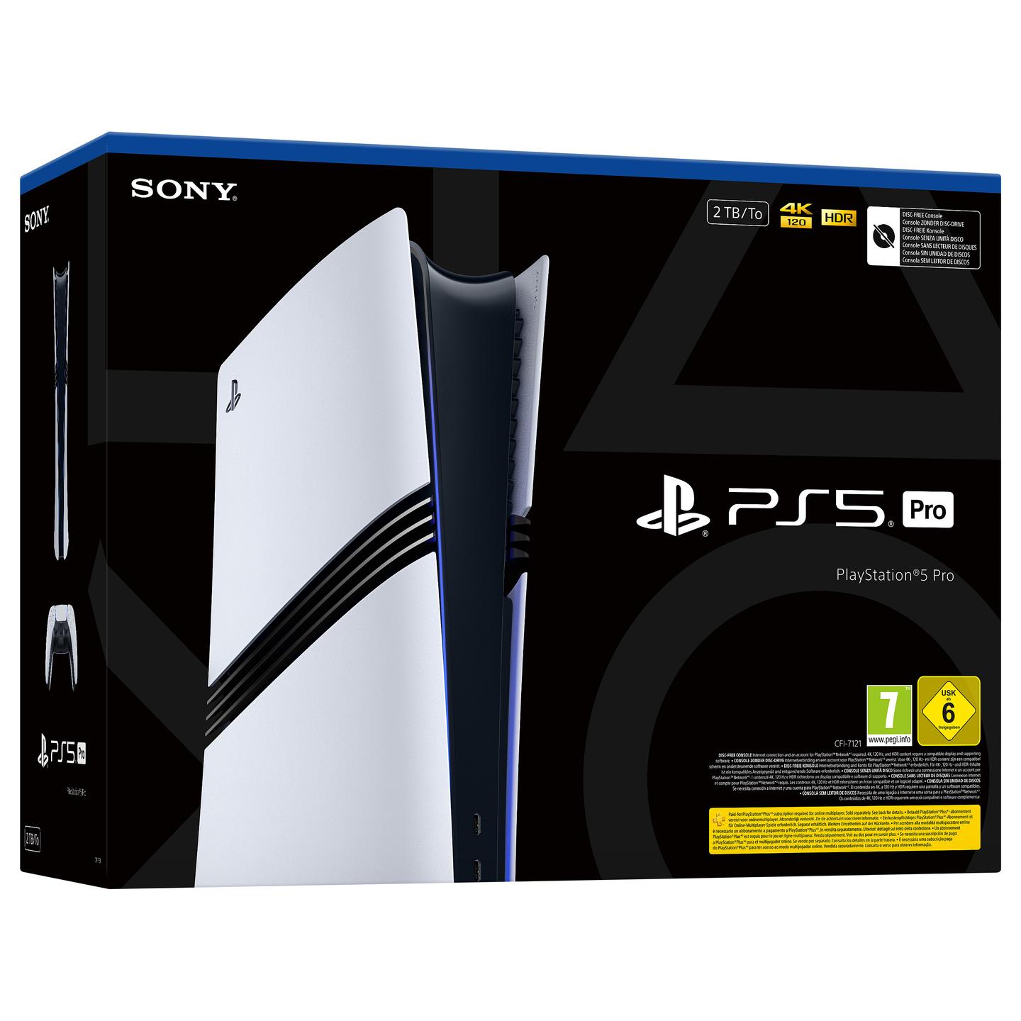Sony PlayStation 5 Pro, 2TB SSD, 8K, 120Hz, Ray Tracing, 1× DualSense - Bardhë/Zezë - 10
