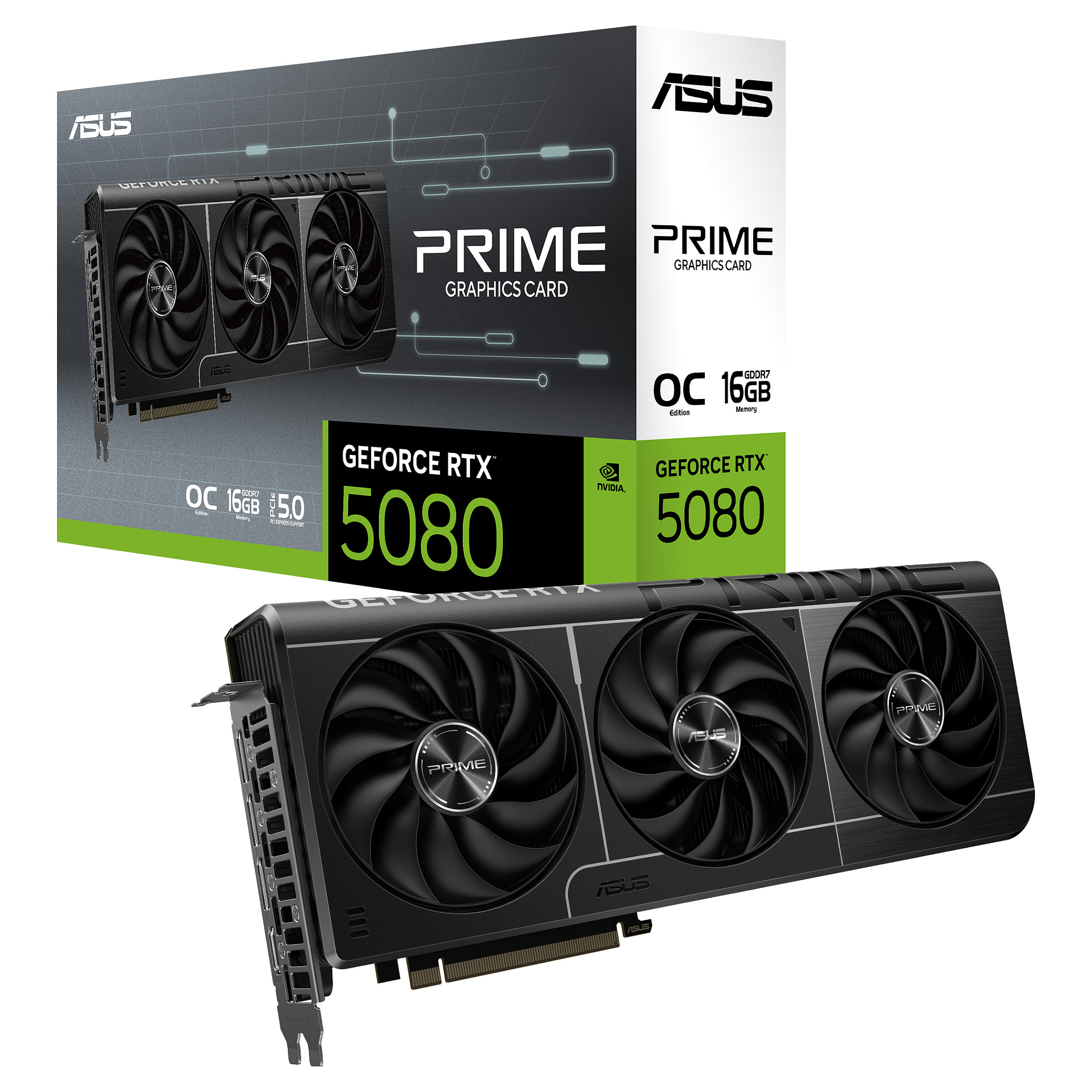 Kartelë Grafike NVIDIA GeForce RTX 5080 / 16GB GDDR7 / 256-bit / ASUS Prime OC Edition - 11
