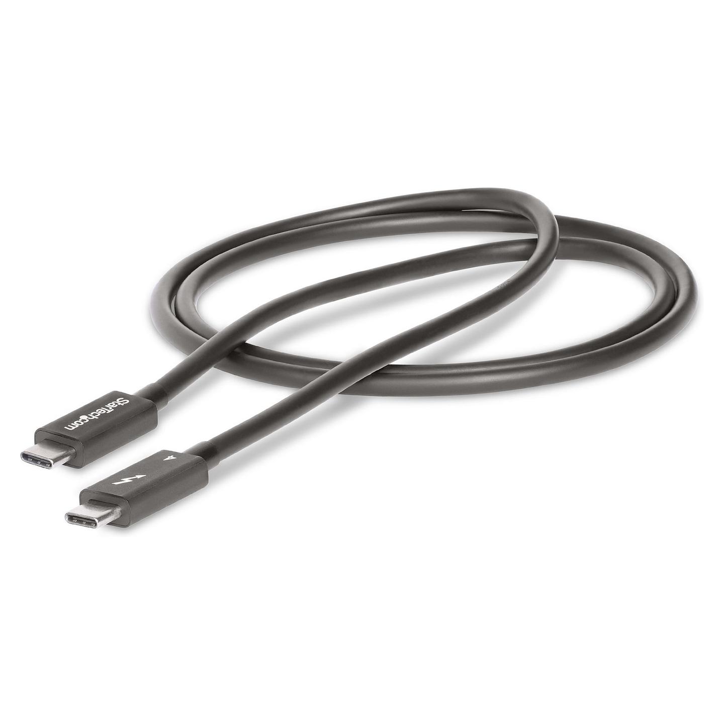 Kabllo USB StarTech.com TBLT4MM1M / USB-C në USB-C / Thunderbolt 4 / 40Gbps / 100W / 1m - Zezë - 10