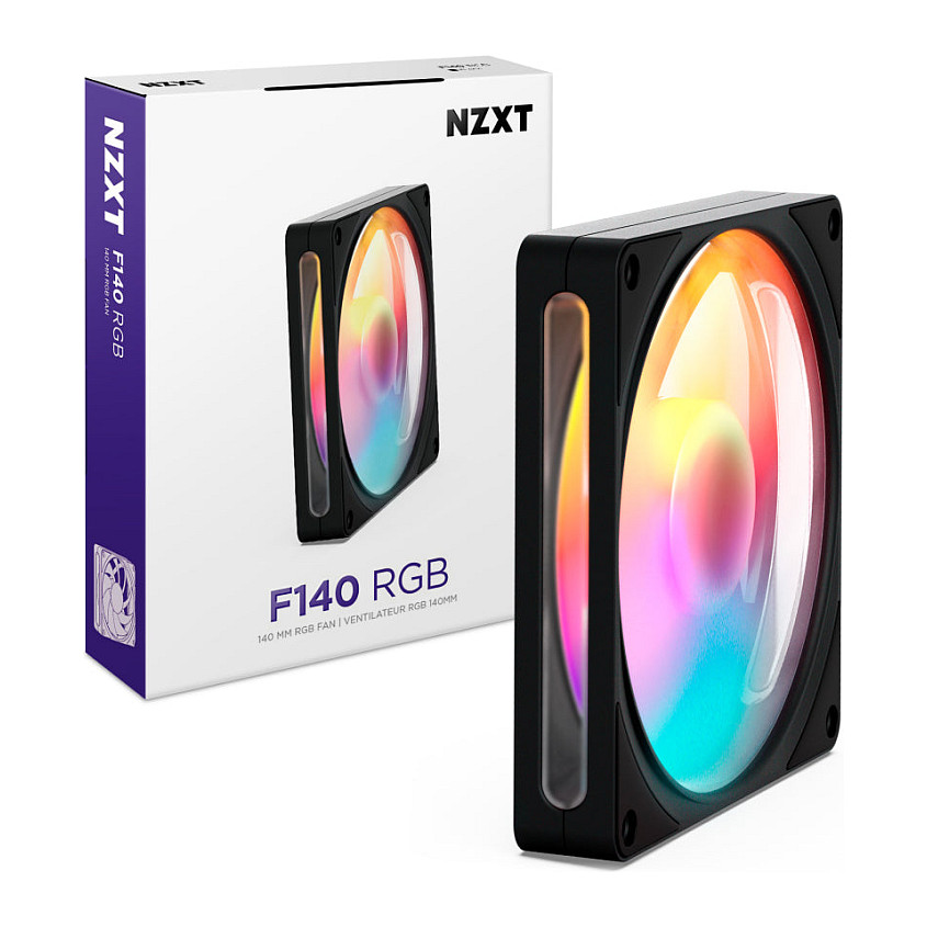 Ftohës për Kasë NZXT F140 / 140mm / 1800-2200 RPM / ARGB / PWM – Zezë - 2
