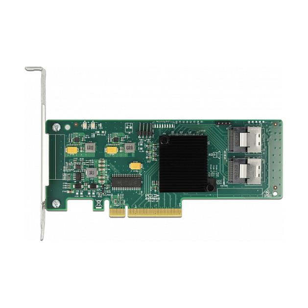 Kartë Zgjerimi Delock 90061, PCI Express 2.0 x8, 8x SATA 6Gbps, LSI SAS2008, 2x SFF-8087, Low Profile - 4