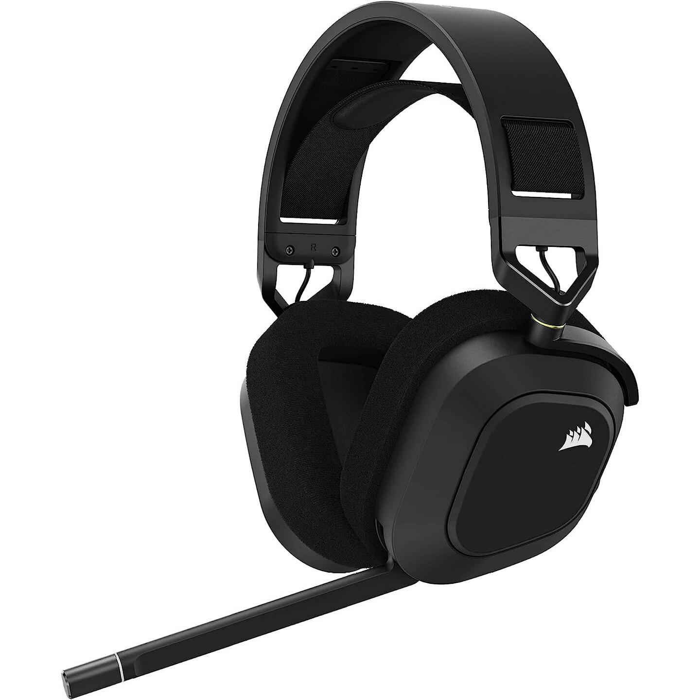 Kufje Gaming Corsair HS80 MAX Wireless, 2.4GHz, Bluetooth, 50mm, Dolby Atmos, RGB, Mikrofon - Zezë - 2