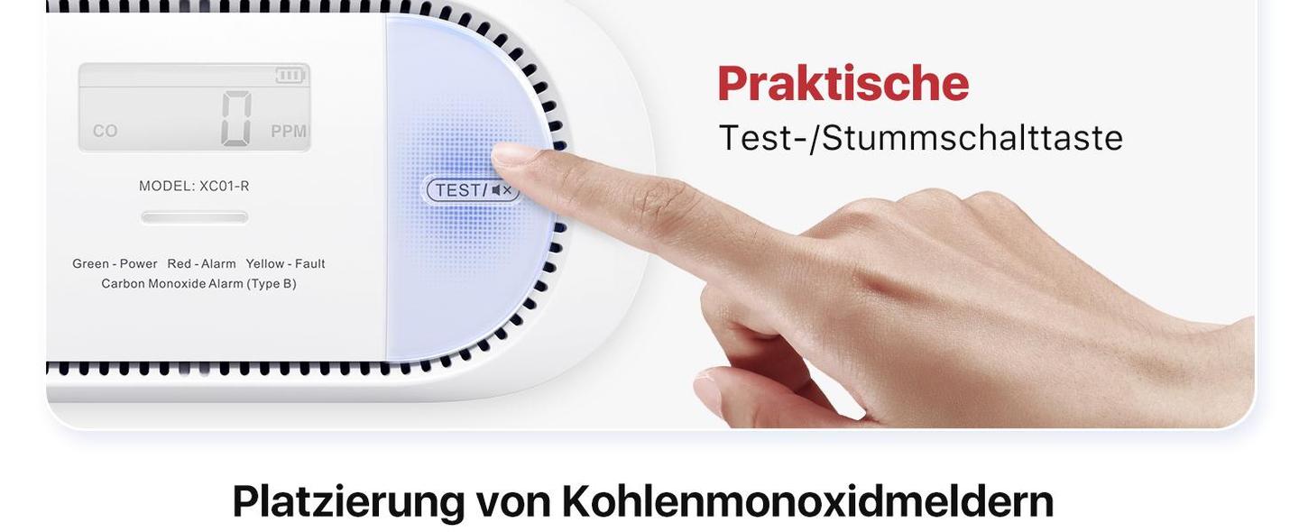 Detektues Monoksidi Karboni X-Sense XC01-R / ZASXS00167WEU / Electrochemical / LCD / 85dB / CR123A – Bardhë - 3