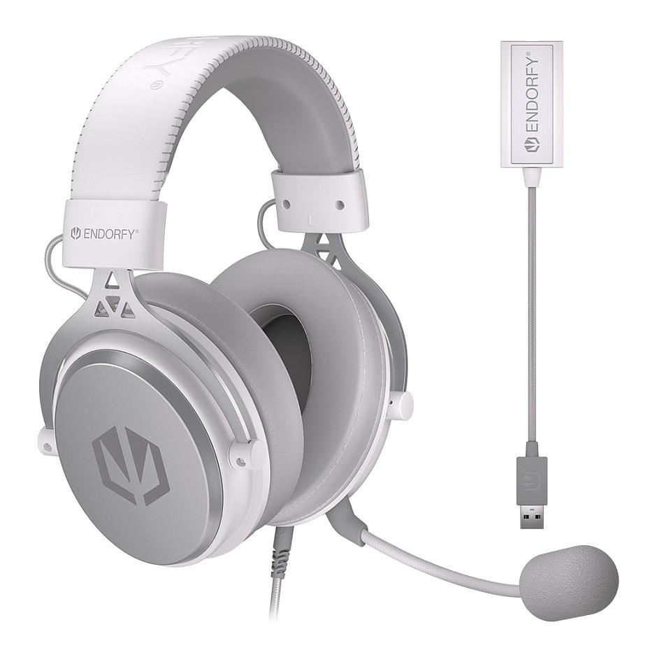Kufje me kabllo ENDORFY VIRO Plus USB / Stereo / 20–20.000 Hz - Bardhë
