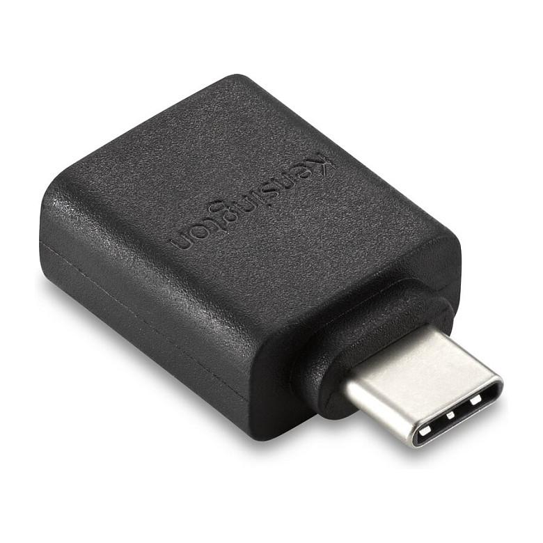 Adapter USB Kensington K33477WW / CA1010 / USB-C Mashkull në USB-A Femër / 5 Gbit/s / 5V 3A - Zezë - 6