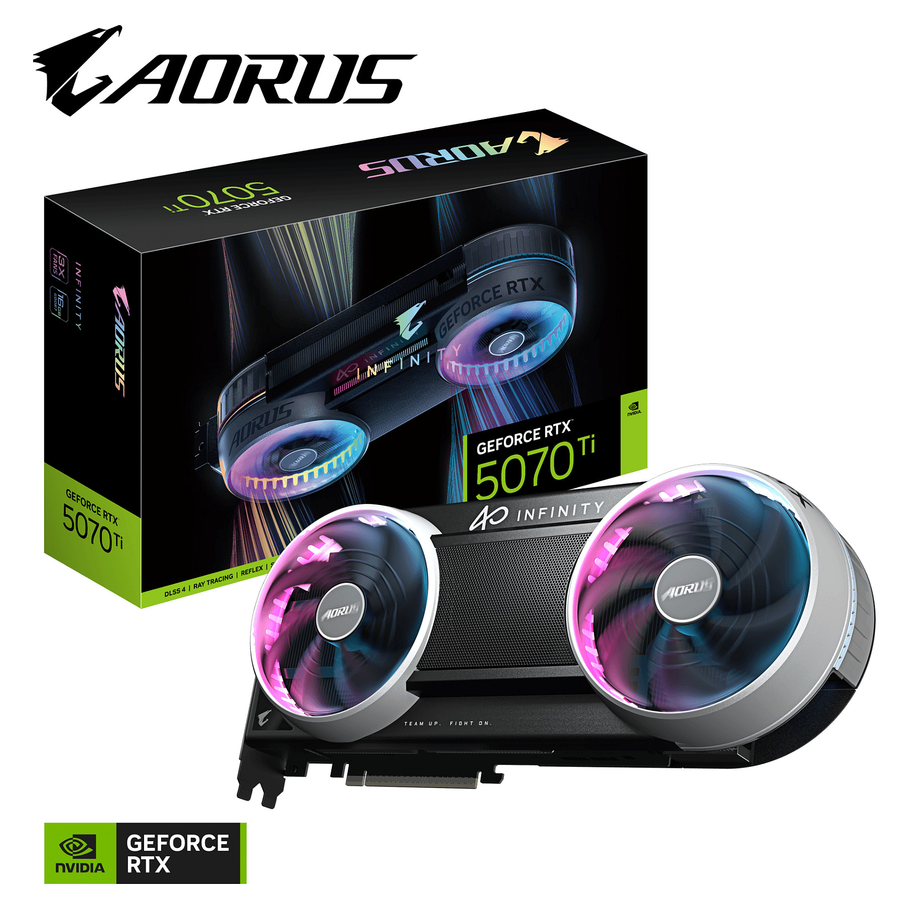 Kartelë Grafike NVIDIA GeForce RTX 5070 Ti / 16GB GDDR7 / 256-bit / GIGABYTE AORUS INFINITY - 2