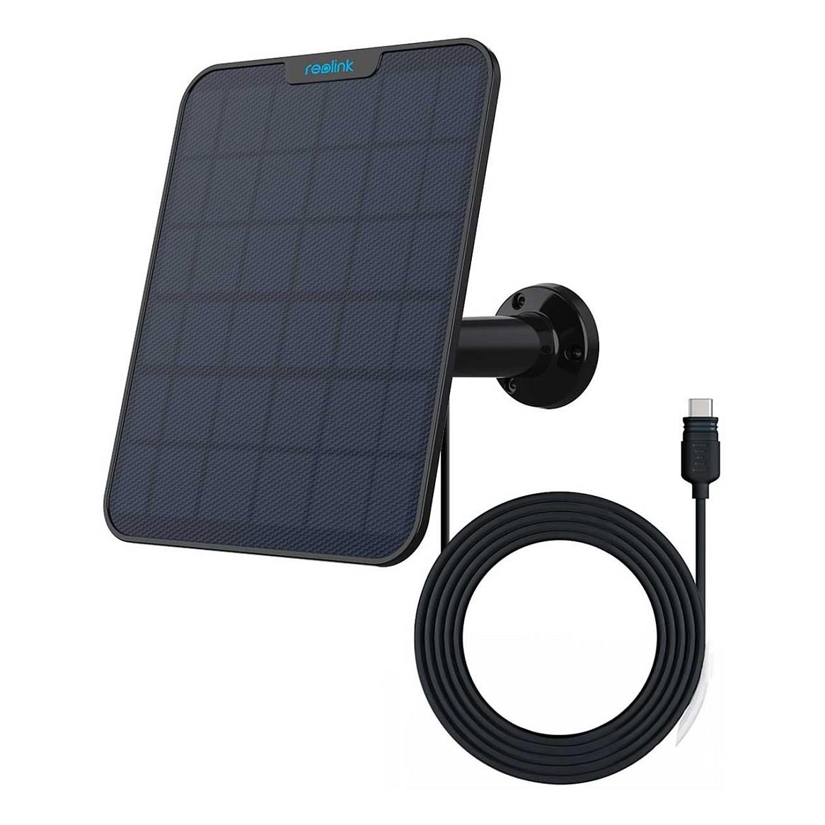 Panel Diellor për Kamera Sigurie Reolink Solar Panel 2, 5.8W, USB Type-C, Kabllo 4m, IP65 - Zezë - 2