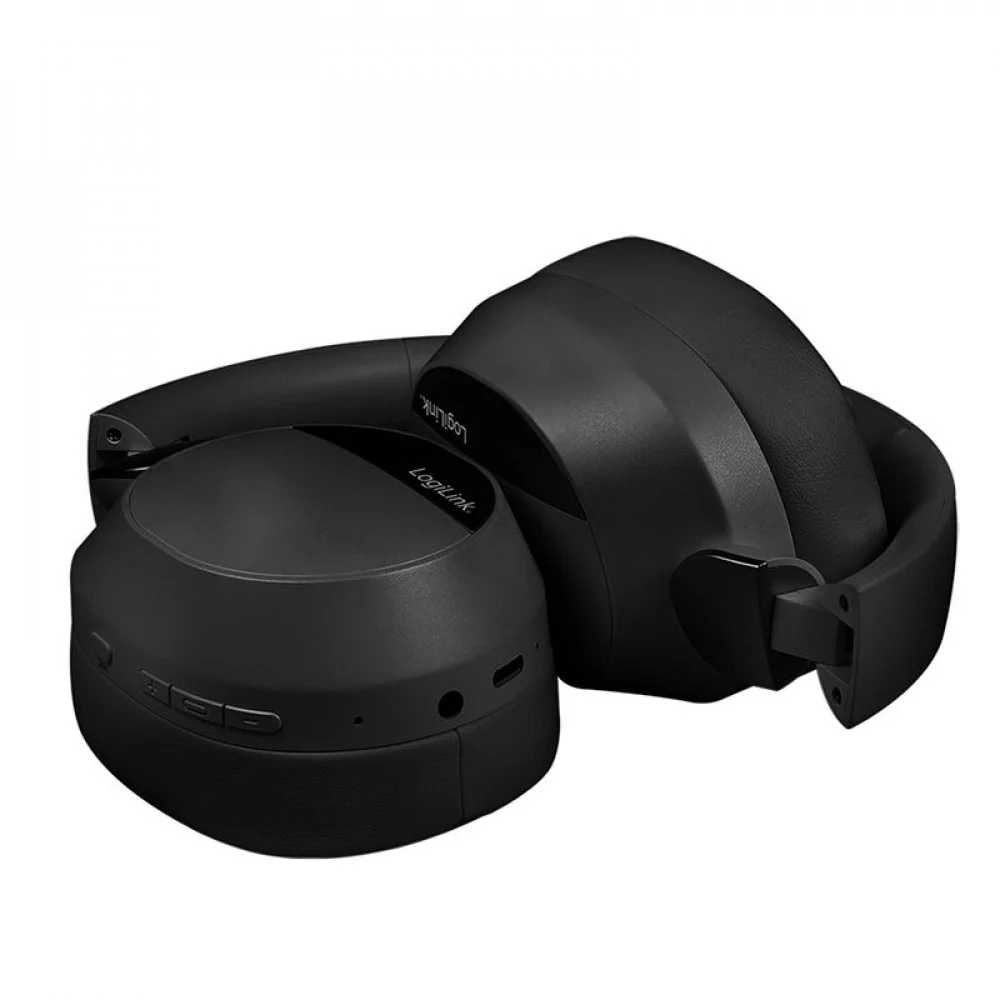 Kufje pa kabllo LogiLink BT0071 / Over-Ear / Bluetooth 6.0 / ANC / 40 mm / 15 orë / 3.5 mm AUX – Zezë - 3