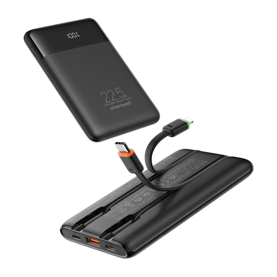 Powerbank CHARMAST W1202 / 10000mAh / 22.5W / USB-C / Apple 8-Pin / LED Display - Zezë - 2