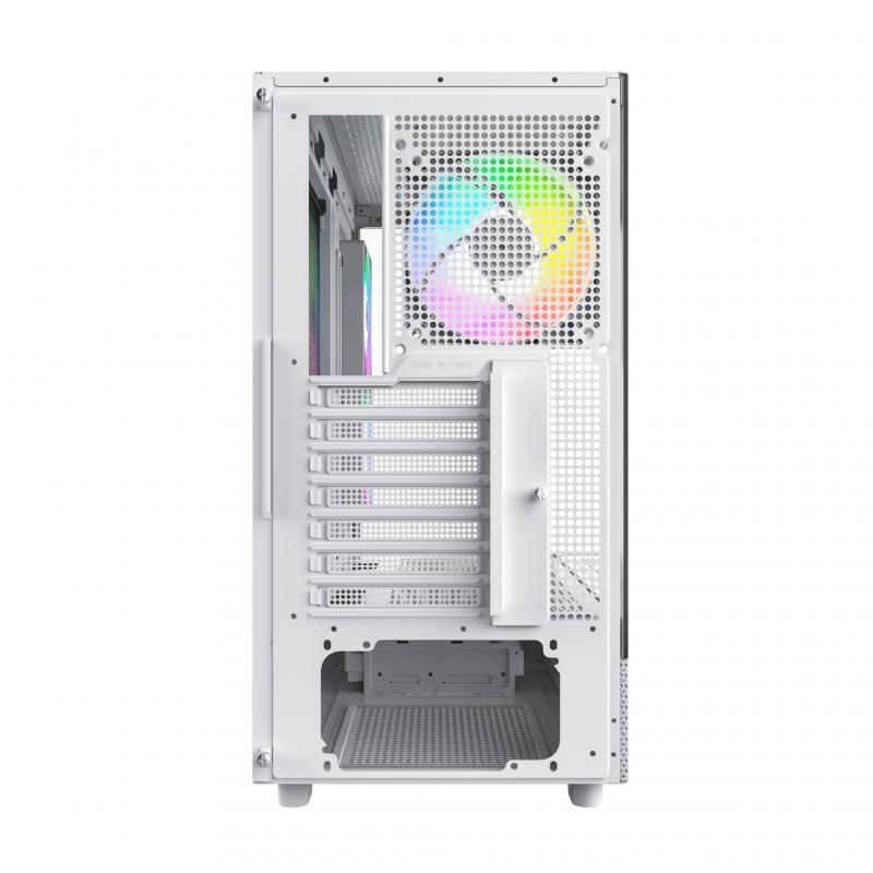 Kasë PC Montech XR / Midi Tower / ATX / 3x 120mm ARGB PWM Fan / Tempered Glass – Bardhë - 3