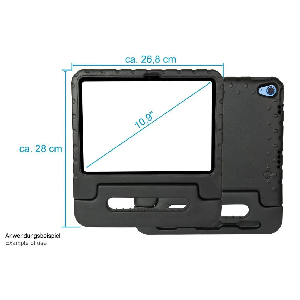 Case për Tablet Alcasa CASE-I10KS për iPad 10.9", Dorezë, Mbajtëse për Stilolaps - Zezë - 2