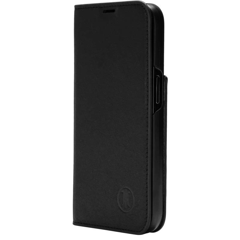 Aksesorë Apple JT Berlin Tegel / BookCase / iPhone 16 Pro / Lëkurë / 2x Hapësira për Kartela / Stand - Zezë - 3