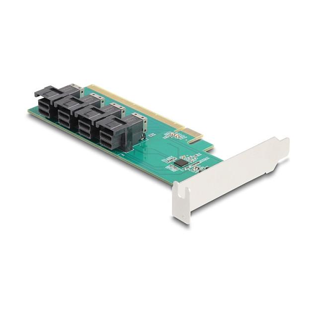 Kartë Zgjerimi PCI Express Delock 90777 / PCIe 4.0 x16 / 4x SFF-8643 NVMe / Bifurcation / Low Profile - 3