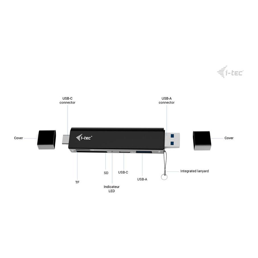 Lexues Kartelash i-tec CADONGLEUSBSD, SD, microSD/TF, 2x USB, USB 3.0, USB-C, USB-A - Zezë - 5