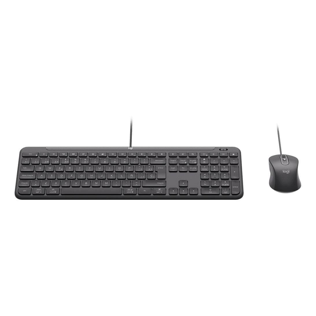 Combo (Tastierë & Maus) Logitech MK620, QWERTY US International, Full Size, USB-C, Scissor, 4000 DPI - Grafit - 2