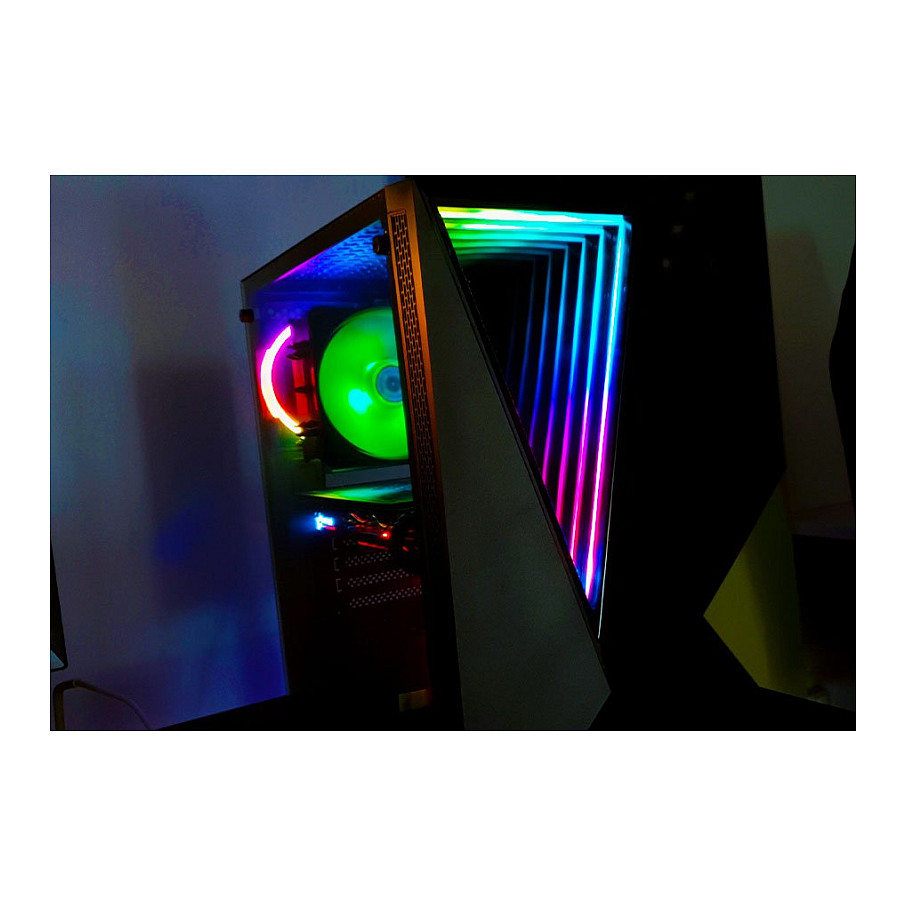 Kasë PC Kolink Void RGB / Midi Tower / ATX / 1x 120mm ARGB Fan / Tempered Glass - Zezë - 11