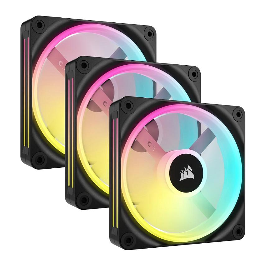 Ftohës për Kasë Corsair iCUE LINK QX120 / 120mm / 480-2400 RPM / RGB / PWM / 3-Pack – Zezë
