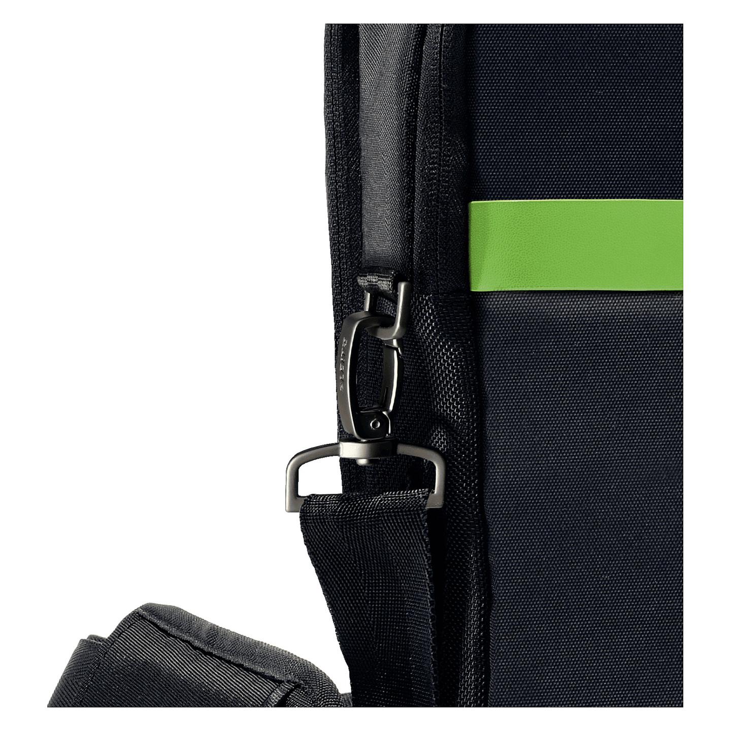 Çantë për Laptop Leitz Smart Traveller Complete, 15.6", 18 Ndarje, 2 Ndarje Kryesore, Rrip për Shpatull, Mbërthim për Valixhe – Zezë, Gjelbër - 9