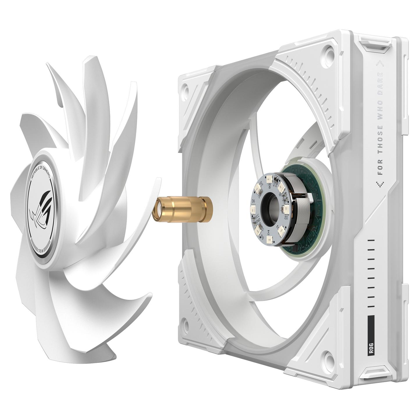 FtohĂ«s pĂ«r KasĂ« ASUS ROG Eurux GR120 / 120mm / 2200 RPM / PWM / ARGB / 3 CopĂ« â BardhĂ« - 18
