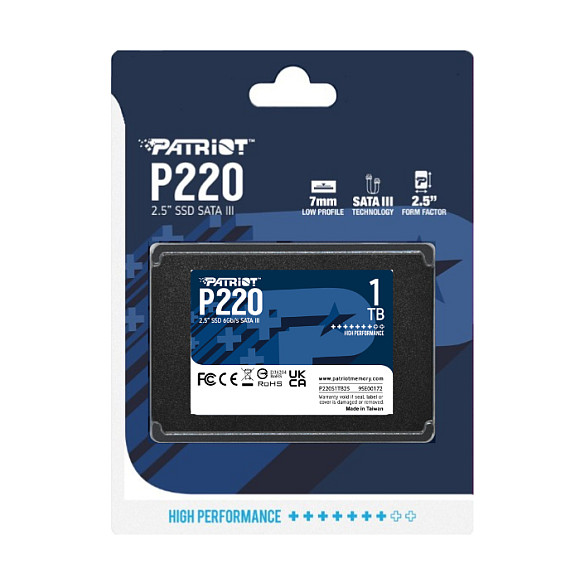 SSD e Brendshme Patriot Memory P220 / 1TB / 2.5" / Serial ATA III 6 Gb/s - 5
