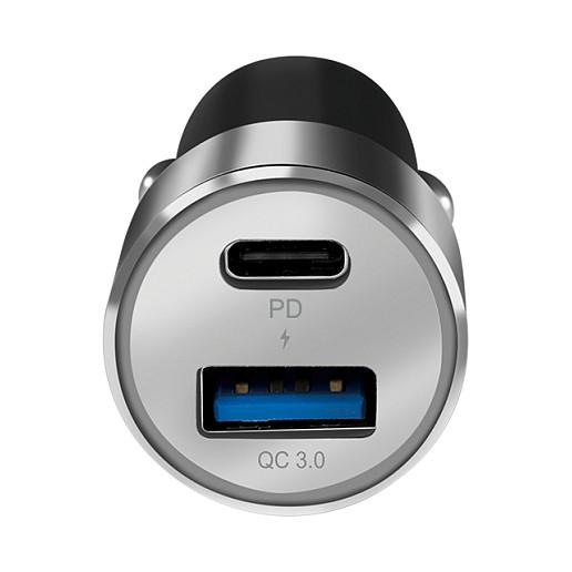 Adapter telefoni për veturë LogiLink PA0252, 1x USB-C PD, 1x USB-A QC 3.0, 36W - Argjend - 3
