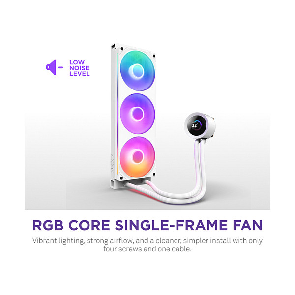 Ftohës për Procesor NZXT Kraken Plus 360 RGB / 360mm / AIO / RGB / LCD - Bardhë - 6