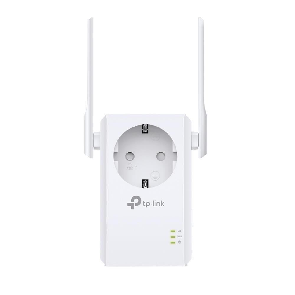 TP-Link TL-WA860RE N300 Wi-Fi 4 Range Extender – 2.4GHz, 300Mbps, 2× Antena të Jashtme, 1× Ethernet, Prizë e Integruar – Bardhë