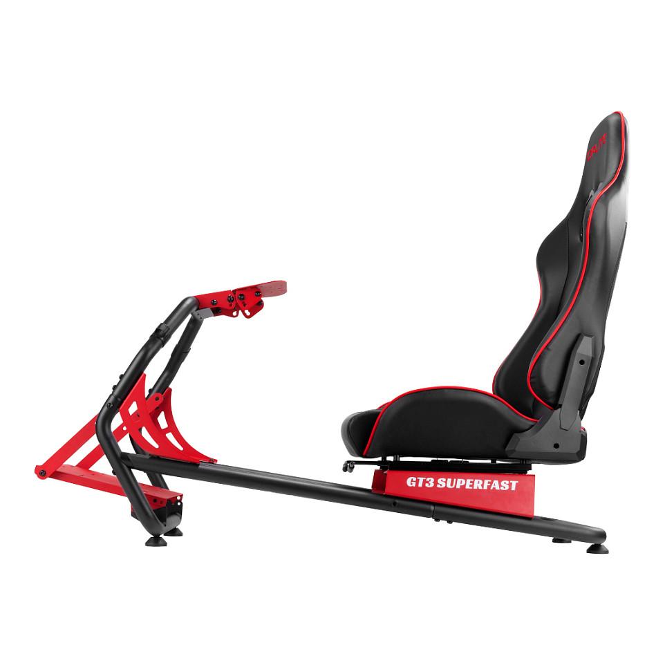 Mbështetje për Timon & Pedale OPLITE GT3 Superfast V2 / OP-GT3 / GT-Rally / 135-195 cm / 100 kg – Zezë/Kuqe - 3