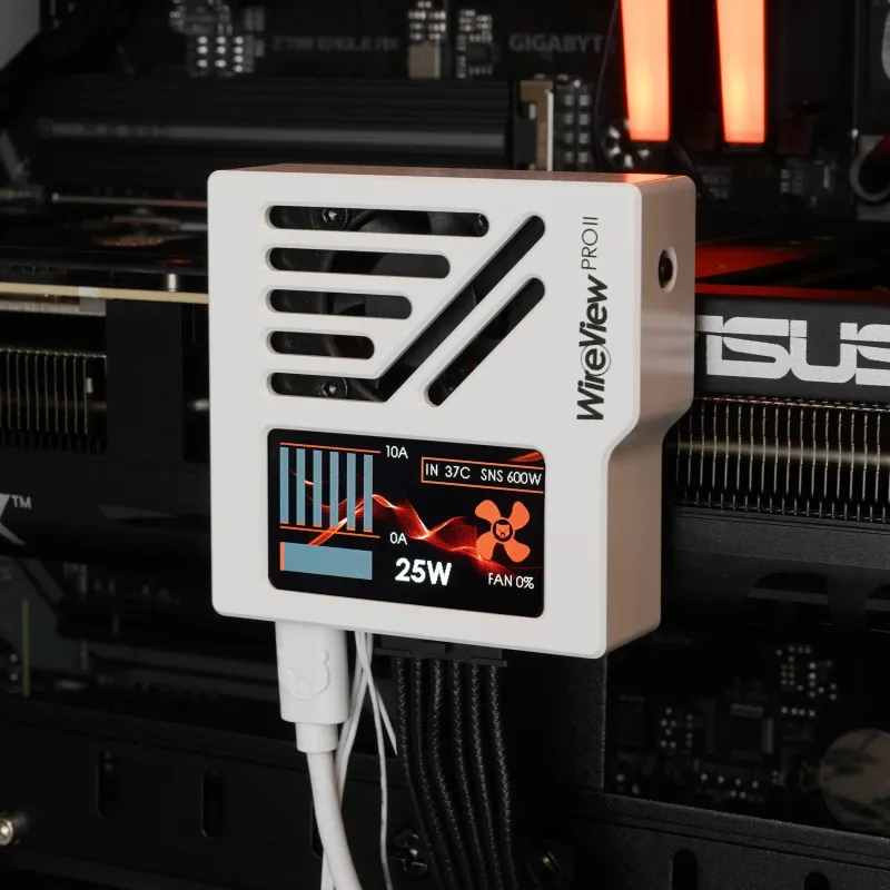 Aksesor për Kartelë Grafike Thermal Grizzly WireView Pro II GPU 12V-2x6 Reversed / Ekran TFT-IPS / Monitorim Konsumi (Per-Pin) – Bardhë - 5