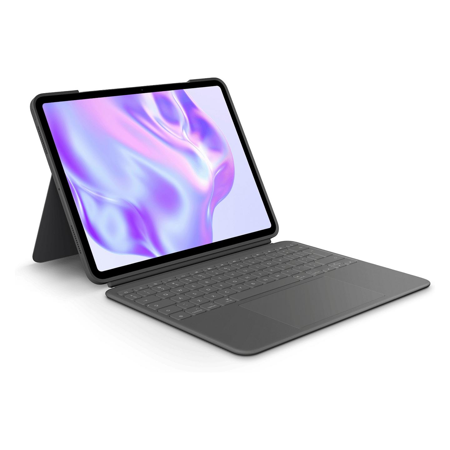 Tastierë me mbështjellëse Logitech Combo Touch për iPad Pro 11", me trackpad, taste me ndriçim, Smart Connector – Gri - 5