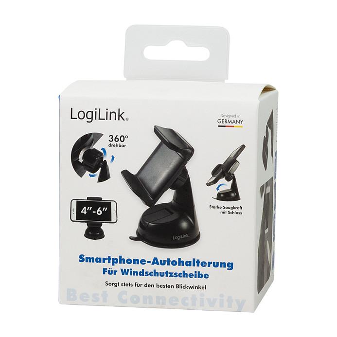 Mbajtës telefoni për veturë LogiLink AA0119 / 4–6" / 52–90 mm / 360° / Ventuzë – Zezë - 9