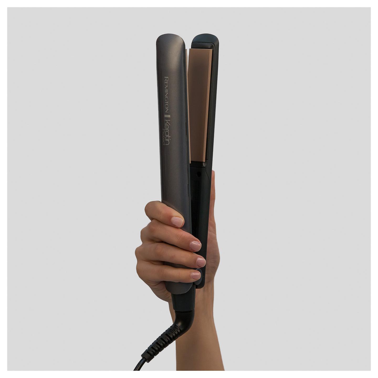 Drejtuese për Flokë Remington Keratin Protect S8598 / Sensor Inteligjent / 5 Temperatura / 150–230°C – Gri/Rozë - 5