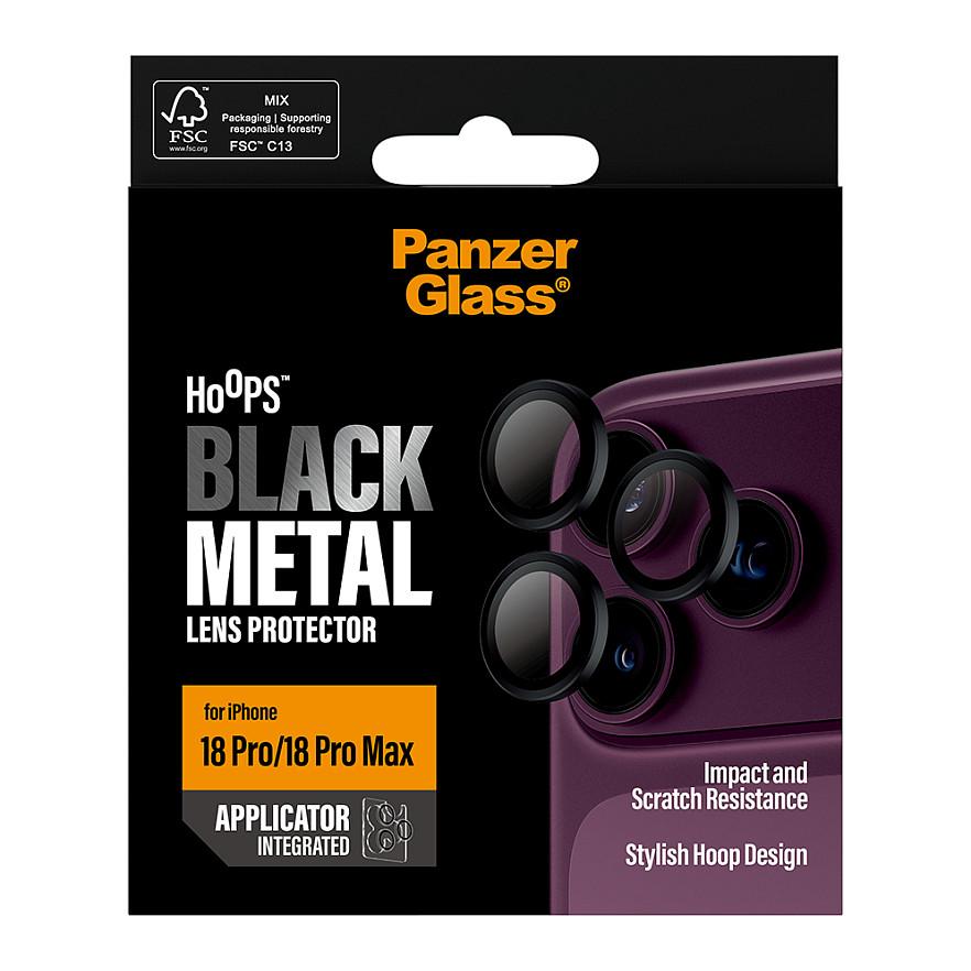 Mbrojtëse për Kamerë PanzerGlass Hoops për iPhone 18 Pro / 18 Pro Max, Xham i Temperuar - Zezë - 4
