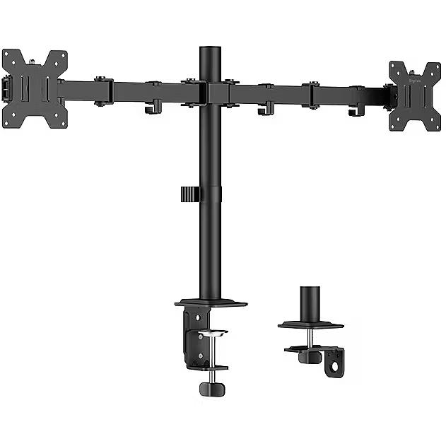 Mbajtëse për Monitor LogiLink BP0216 / 2 Monitorë / 17–32" / deri 10kg për Monitor / VESA 75x75 & 100x100 / Rotacion 360° - Zezë