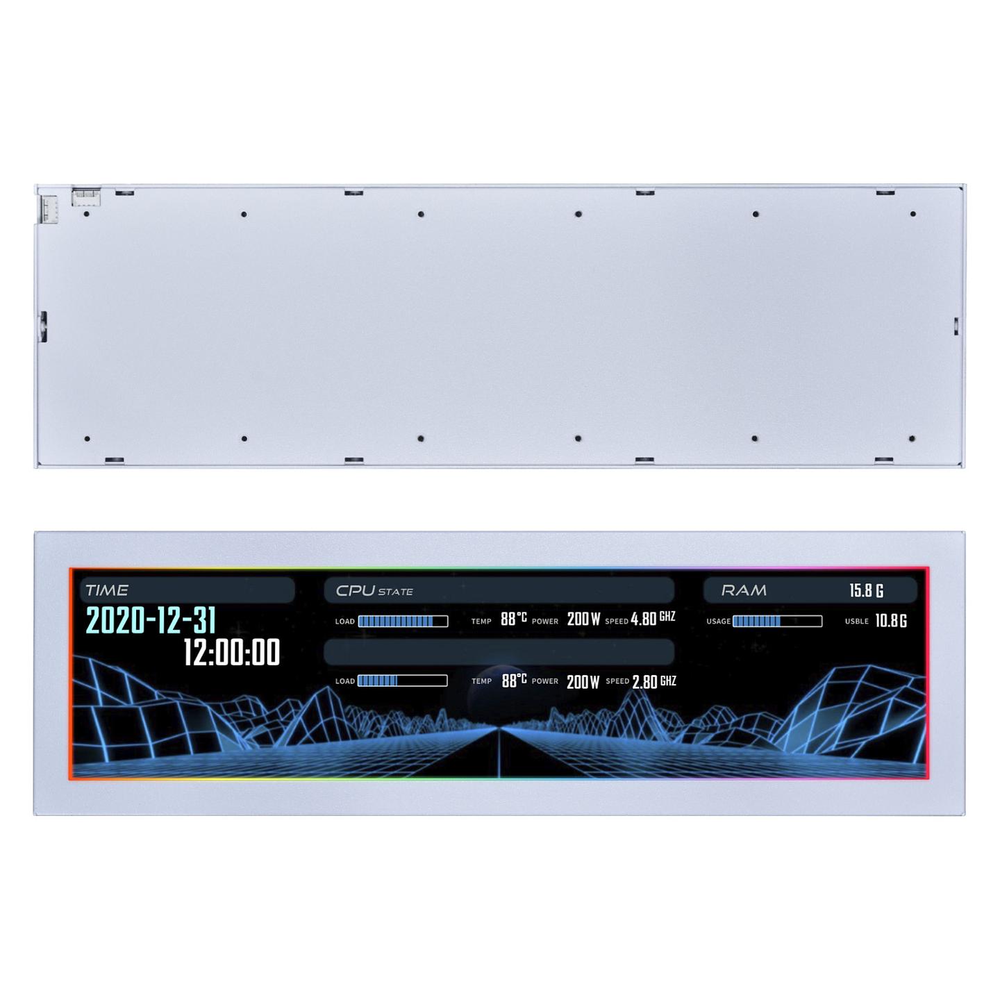 Ekran LCD Universal për Kasë Lian Li SM088W, 8.8", 1920×480, IPS, 60Hz, ARGB - Bardhë - 4