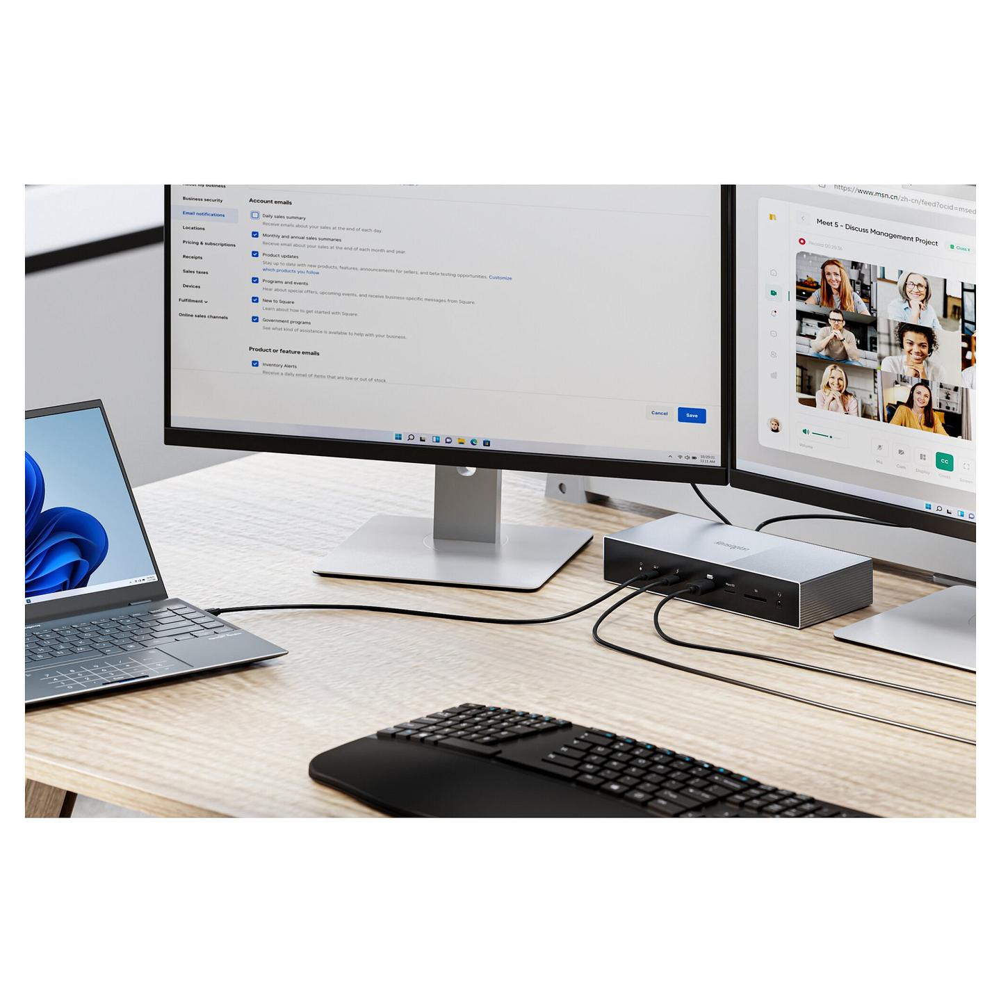 Docking Station Kensington SD5000T5 EQ, Thunderbolt 5, 3× Video, USB-A, USB-C, Gigabit Ethernet, SD, microSD, PD 140 W – Zezë, Gri - 20