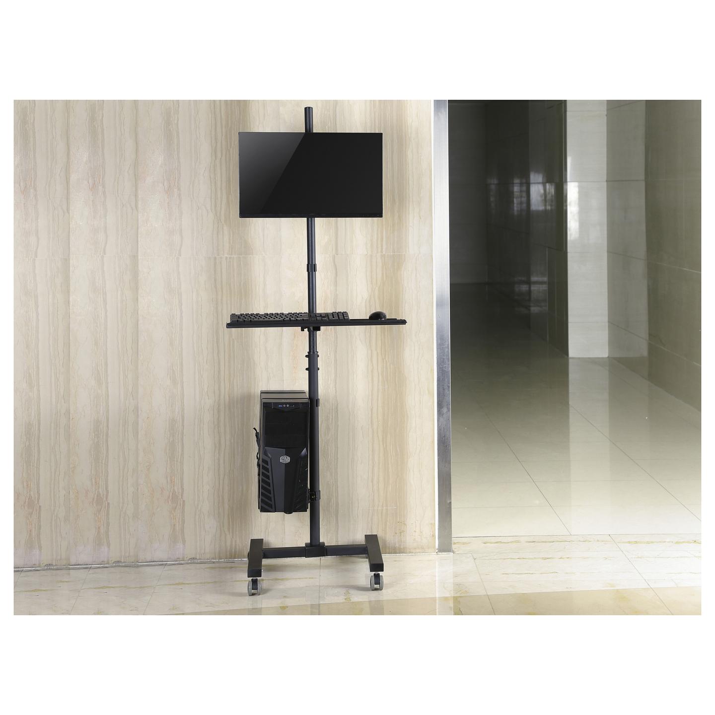 Mbajtëse për Monitor Equip 650171 , 17–32" , deri 8kg , me rrota , lartësi e rregullueshme , VESA 75x75 & 100x100 - Zezë - 12