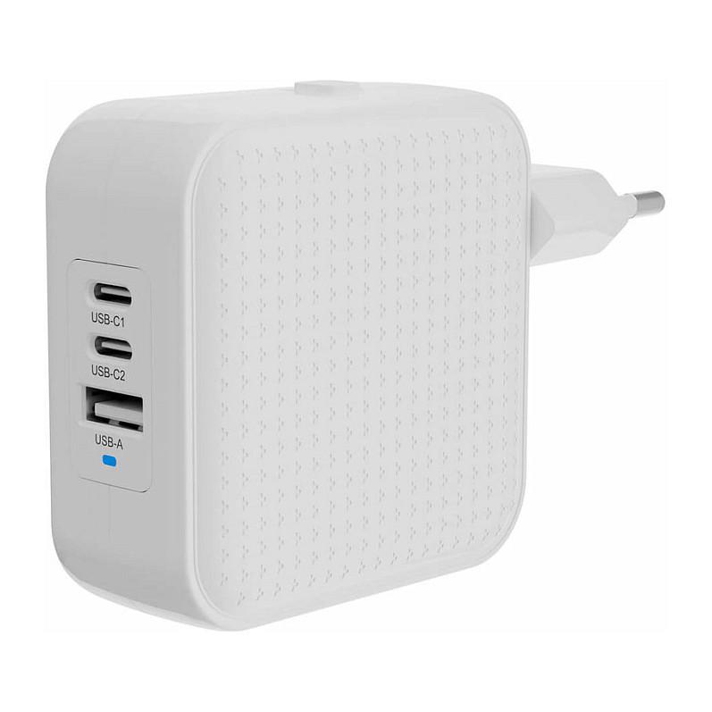 Karikues USB-C Targus HYPER HJ1003WHWWGL, 70W, 2x USB-C, 1x USB-A, GaN, Power Delivery 3.0, PPS, QC 3.0 - Bardhë - 2