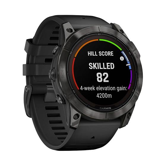 Orë e mençur Garmin fēnix 7X Pro Sapphire Solar Edition / 010-02778-11 / 51mm / MIP 1.4" / Power Sapphire / GPS Multi-Band / Bluetooth / Wi-Fi / ANT+ / 32GB / 10 ATM - Gri/Zezë - 8