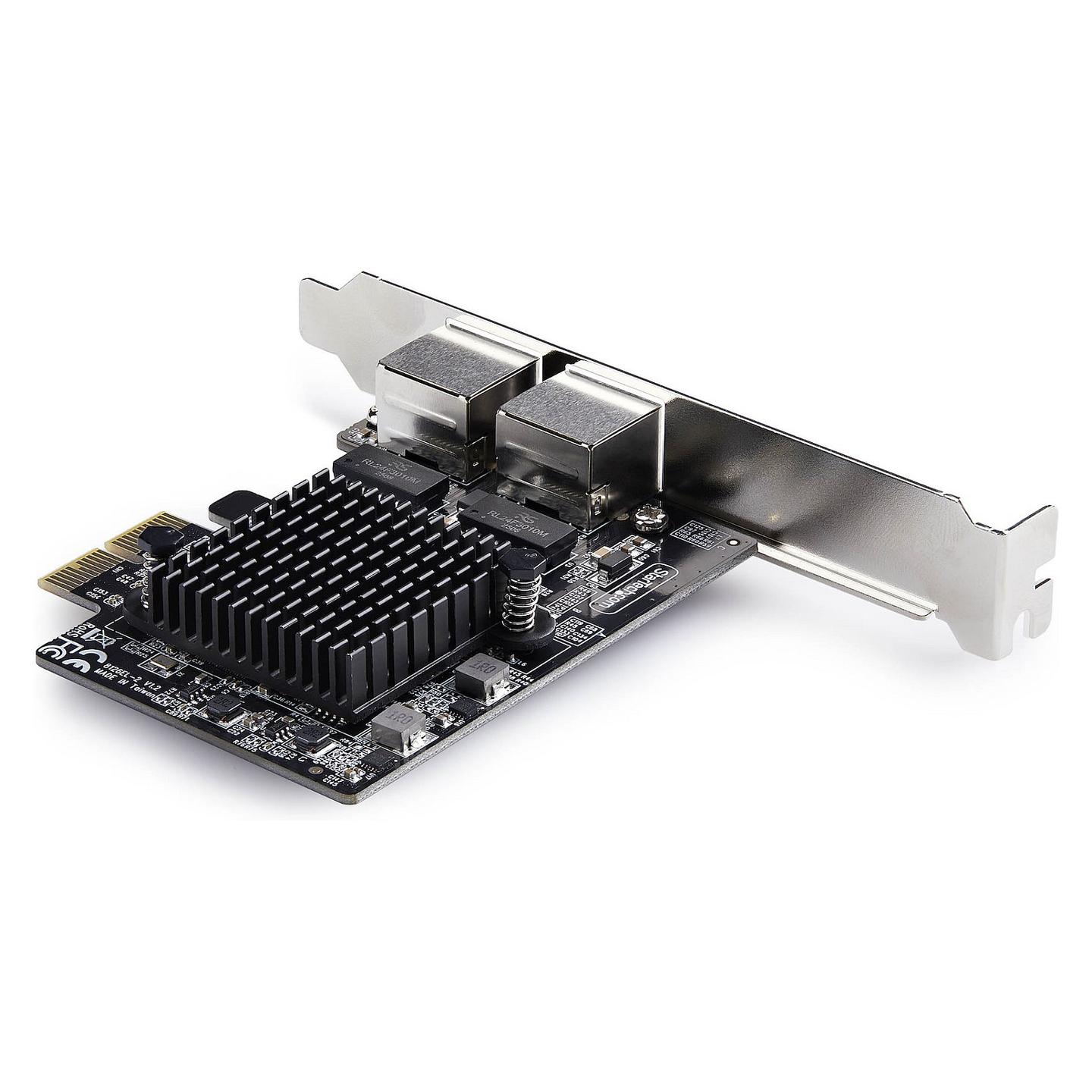 Karta të Rrjetit StarTech.com PR25GR-NETWORK-CARD, PCI Express 3.0 x2, 2x 5 Gigabit LAN RJ45, 10/100/1000/2500/5000Mbps, Realtek RTL8126, Low Profile + Full Height - 2