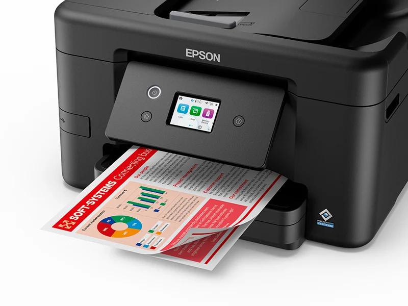 Printer Multifunksional Epson WorkForce Pro WF-3920, Inkjet me Ngjyra, A4, 21ppm, 4800x1200DPI, Wi-Fi, Ethernet, USB, Duplex, ADF - Zezë - 3