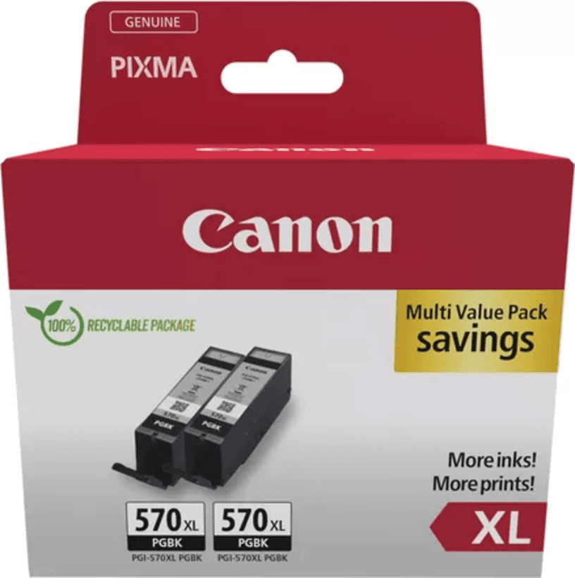 INK Canon PGI-570XL PGBK / 0318C010 / 2x22ml / 2x500 faqe – Zezë - 2