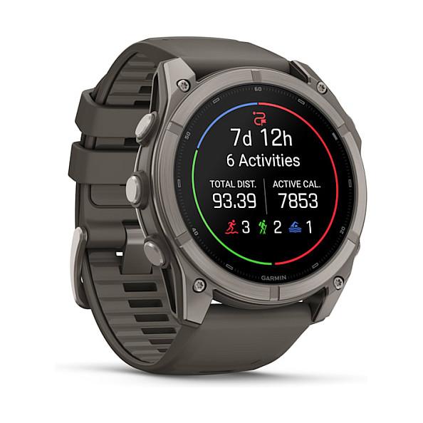 Orë e Mençur Garmin fēnix 9 / 51 mm / AMOLED 1.4" / GPS / 64 GB / Titanium / Rrip Silikoni - Gri - 3