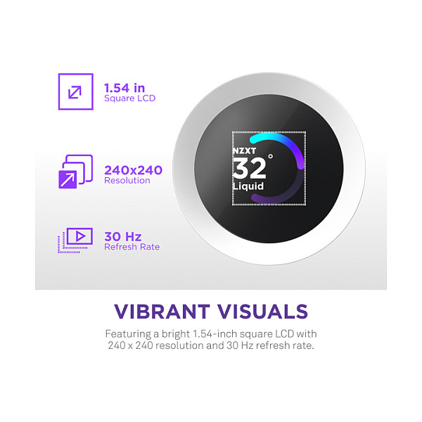 Ftohës për Procesor NZXT Kraken Plus 360 RGB / 360mm / AIO / RGB / LCD - Bardhë - 4