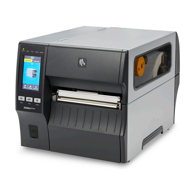 Printer Label Zebra ZT421 / Për Etiketa / 203 DPI / 168mm / 305 mm/sec / USB + LAN - Zezë/Hiri