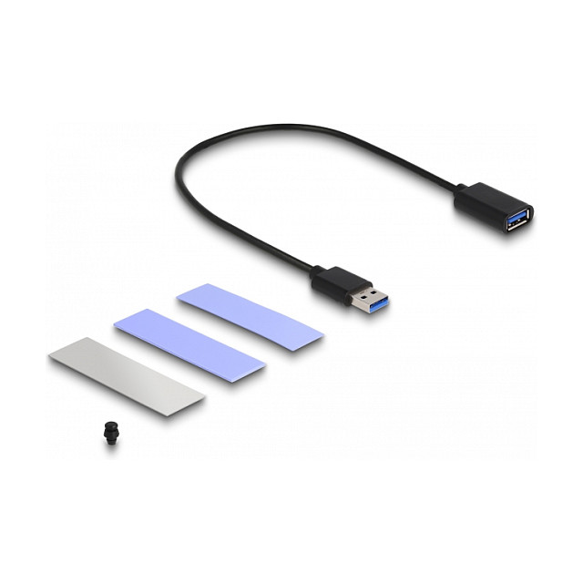 Këllëf për SSD DeLOCK 42013 / M.2 NVMe PCIe / USB 3.2 Gen 2 / 10Gbps / PS5 – Metal - 3