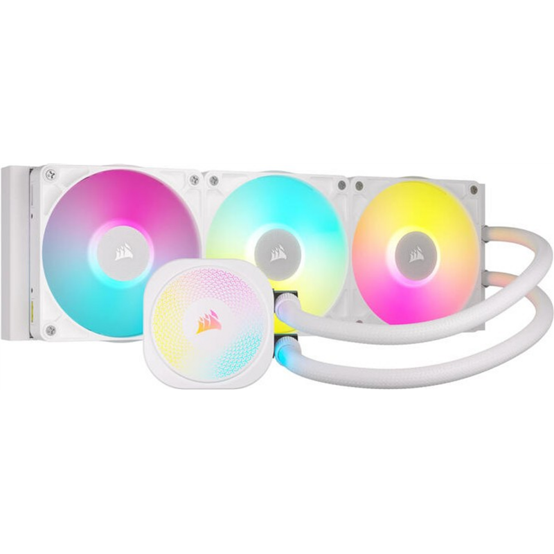 Ftohës për Procesor Corsair iCUE LINK TITAN 360 RX RGB / 360mm / 3x120mm / ARGB / PWM – Bardhë - 2