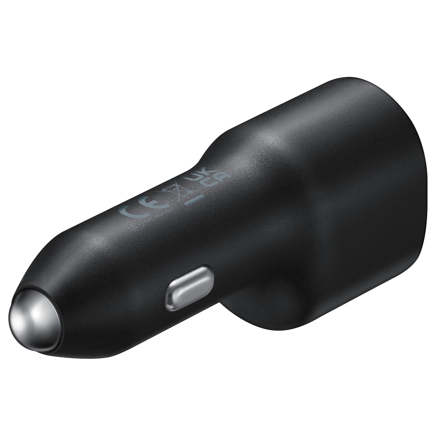 Adapter Telefoni për Veturë Samsung EP-L4020 / 40W / USB-C 25W + USB-A 15W / Super Fast Charging - Zezë - 3