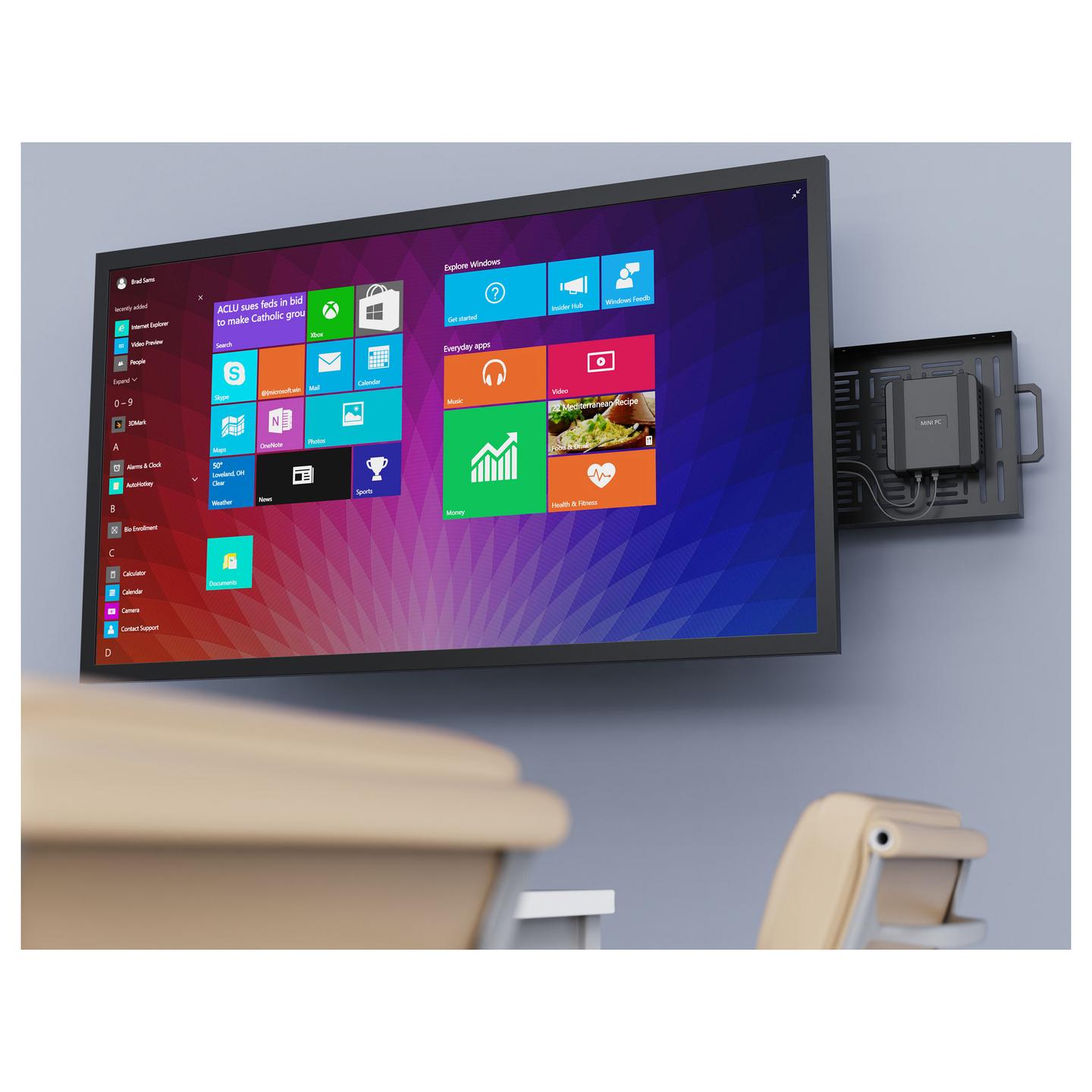 Mbajtëse për TV Vision VFM-W8X6S / 47–90" / deri 90kg / VESA 300x300–800x600 / Tilt / Slide-Out Storage - Zezë - 5