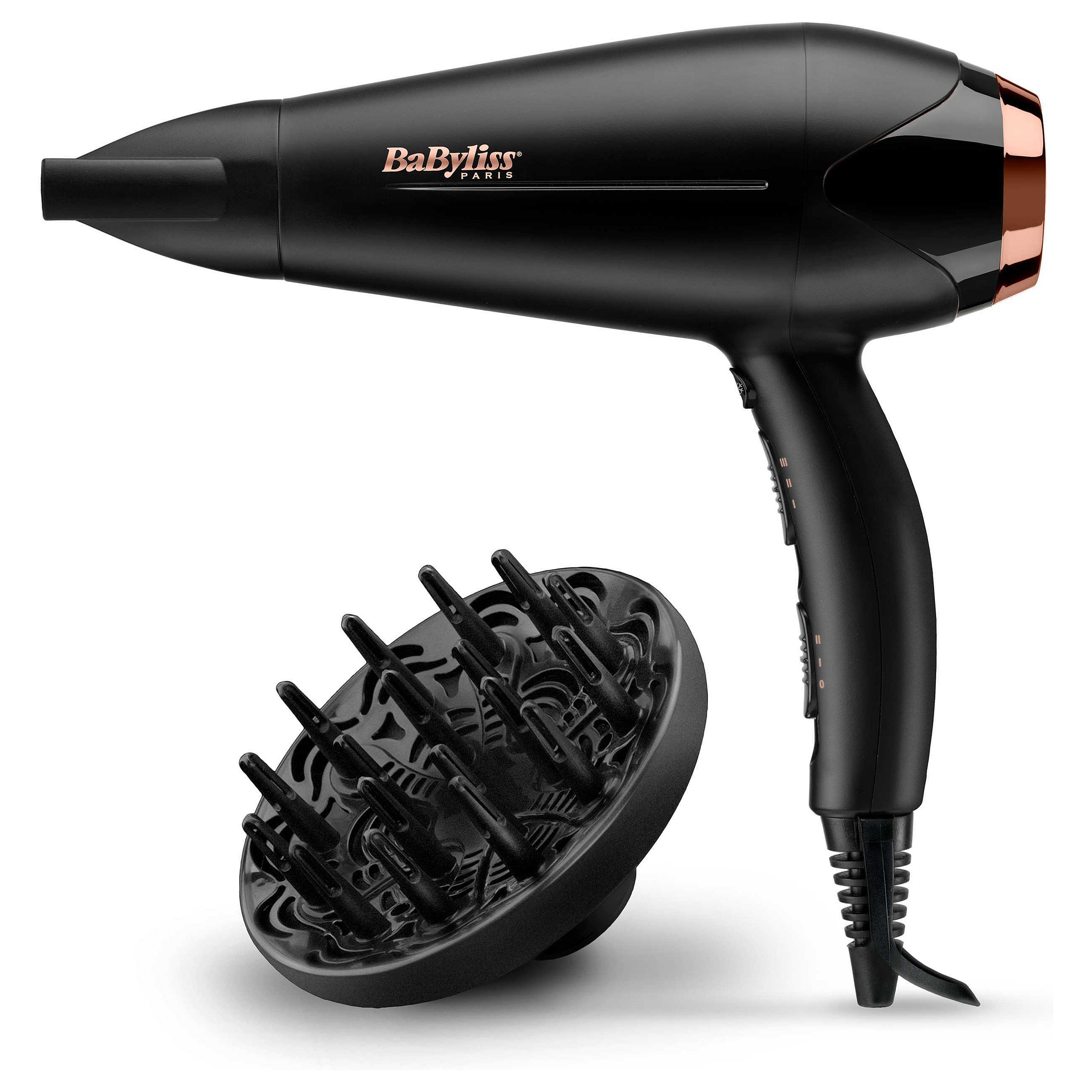 Tharëse për flokë BaByliss Turbo Shine 2200 / Ionic / Tourmaline-Ceramic / 2200 W / 3 Temperatura / 2 Shpejtësi - Zezë - 15